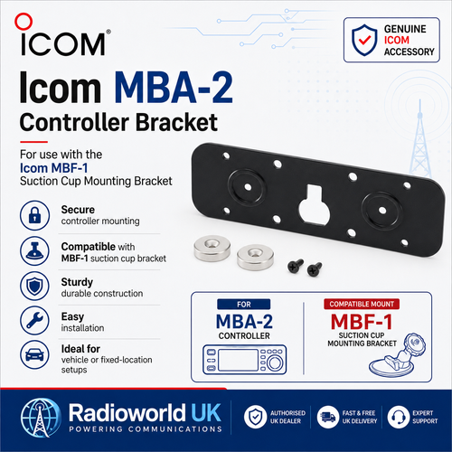 Icom MBA-2 Controller Bracket For the MBF-1 Suction Cup Mounting Bracket.