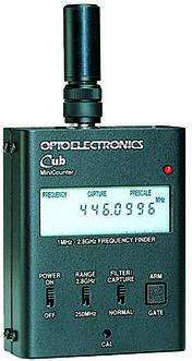 Cub optoelectronics mini counter features 1mhz - 2.8ghz frequency range battery internal rechargeable