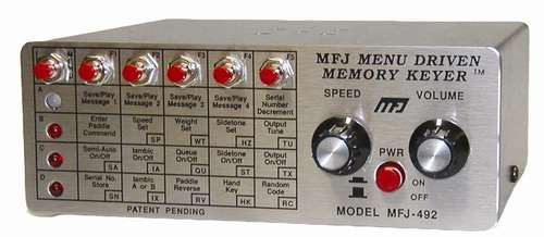 Mfj-492 menu driven memory keyer,cw tutor