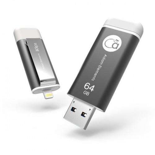 Iklips 64gb iphone,ipad memory key usb 3.0 grey