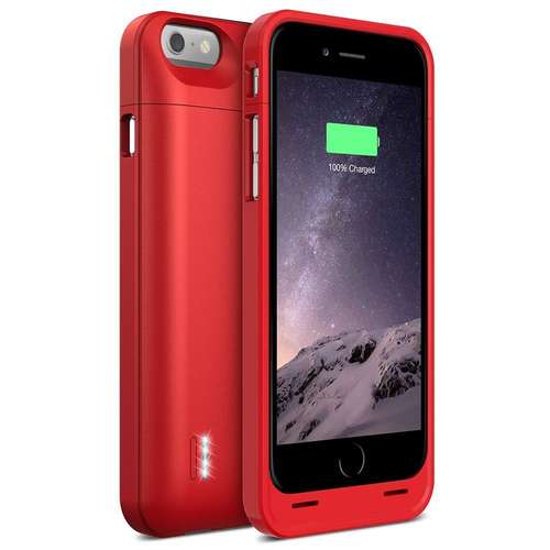 Unu dx-6 slim battery case for iphone 6 - 3000mah - red