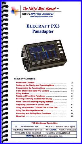 Elecraft px3 panadapter mini-manual.