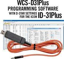 WCS-D31 Programming Software and USB-RTS05 data cable for the Icom ID-31/31Plus