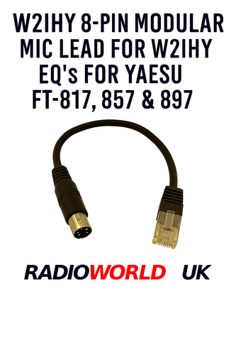 W2IHY 8-Pin Modular Mic Lead – Yaesu FT-817/857/897 Output Cable