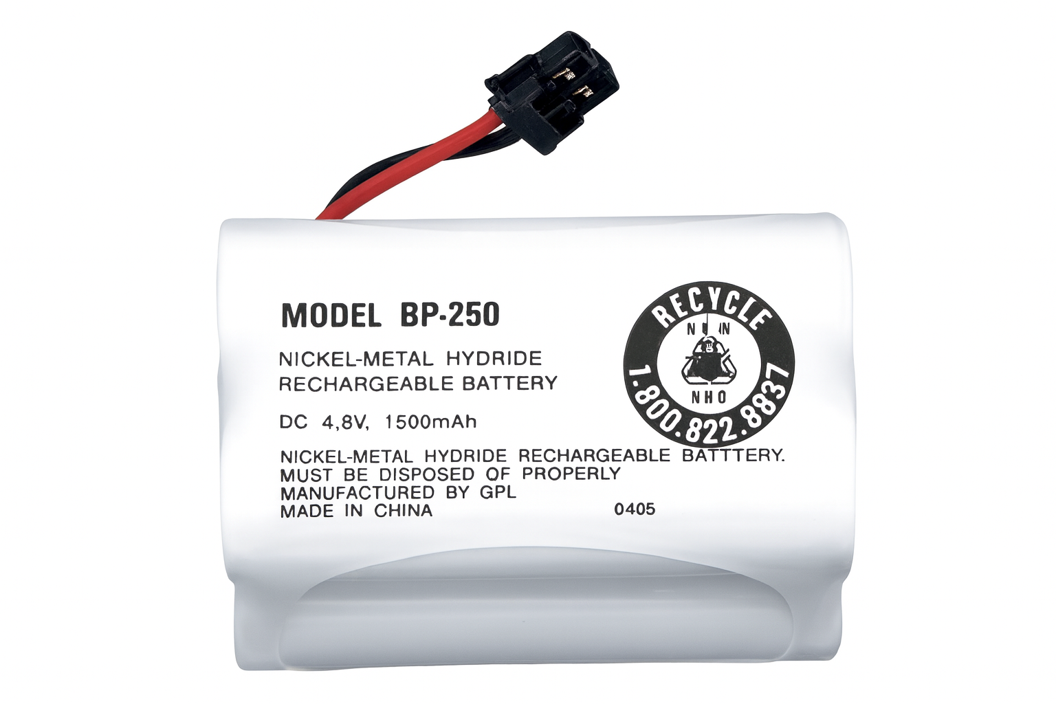 Uniden BP-250 Uniden battery pack, NiMH, 4.8 volt, 1500mAh.