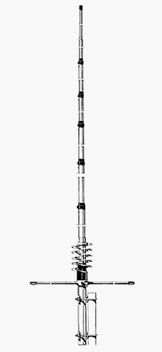 High-gain 5/8 wave CB antenna Sirio Tornado 27 mounted vertically