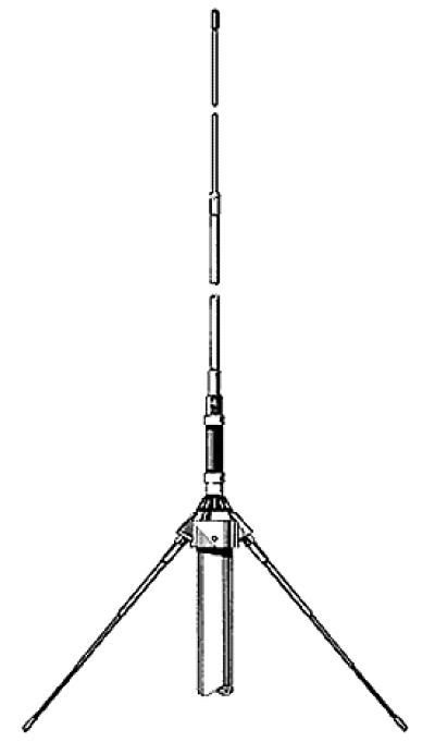 Omnidirectional base station CB antenna by Sirio, tuned for 26–28MHz with 2.15dBi gain