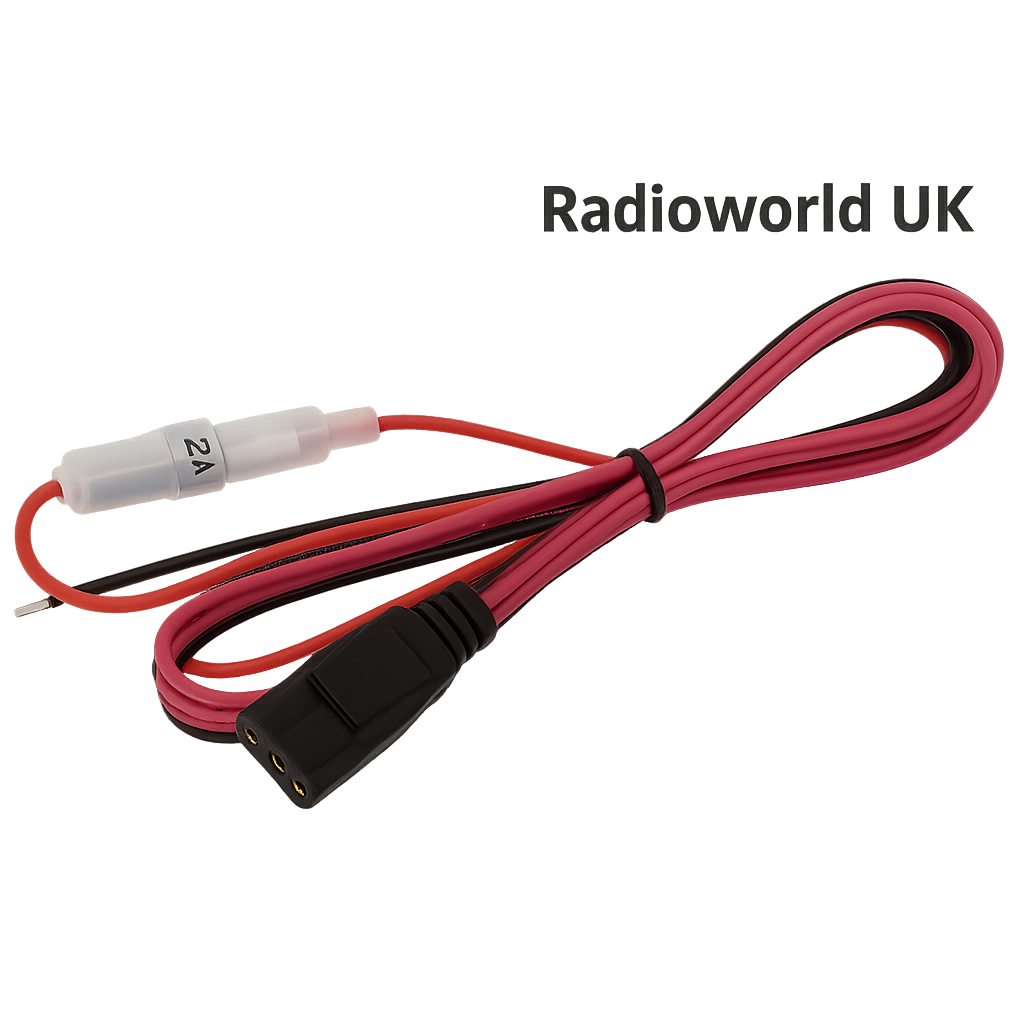 3‑Wire 12V DC Power Lead for Uniden SDS200E and BCT15X Scanners