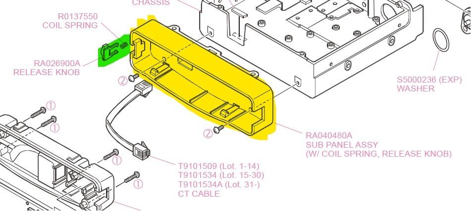 Yaesu RA040480A release knob sub assembly – Radioworld UK