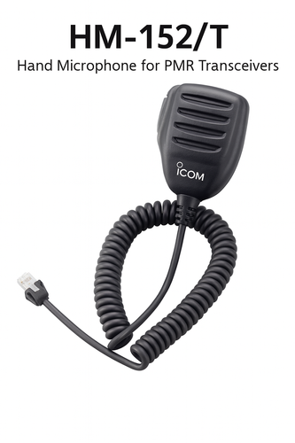 Icom HM‑152/T Compact Hand Mic with PTT for PMR Radios – Radioworld UK