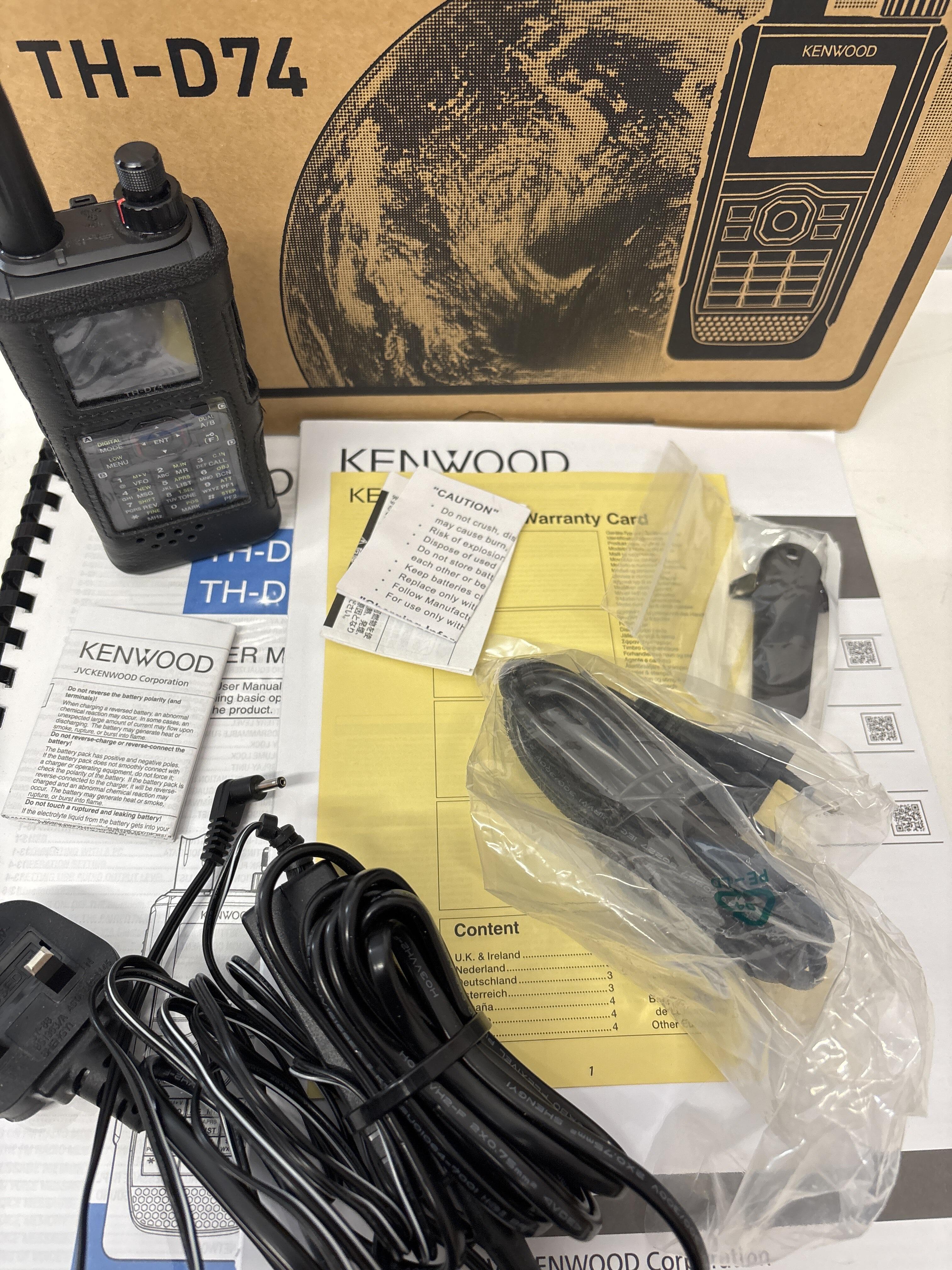 Kenwood TH-D74 radio with keypad and BNC antenna connector