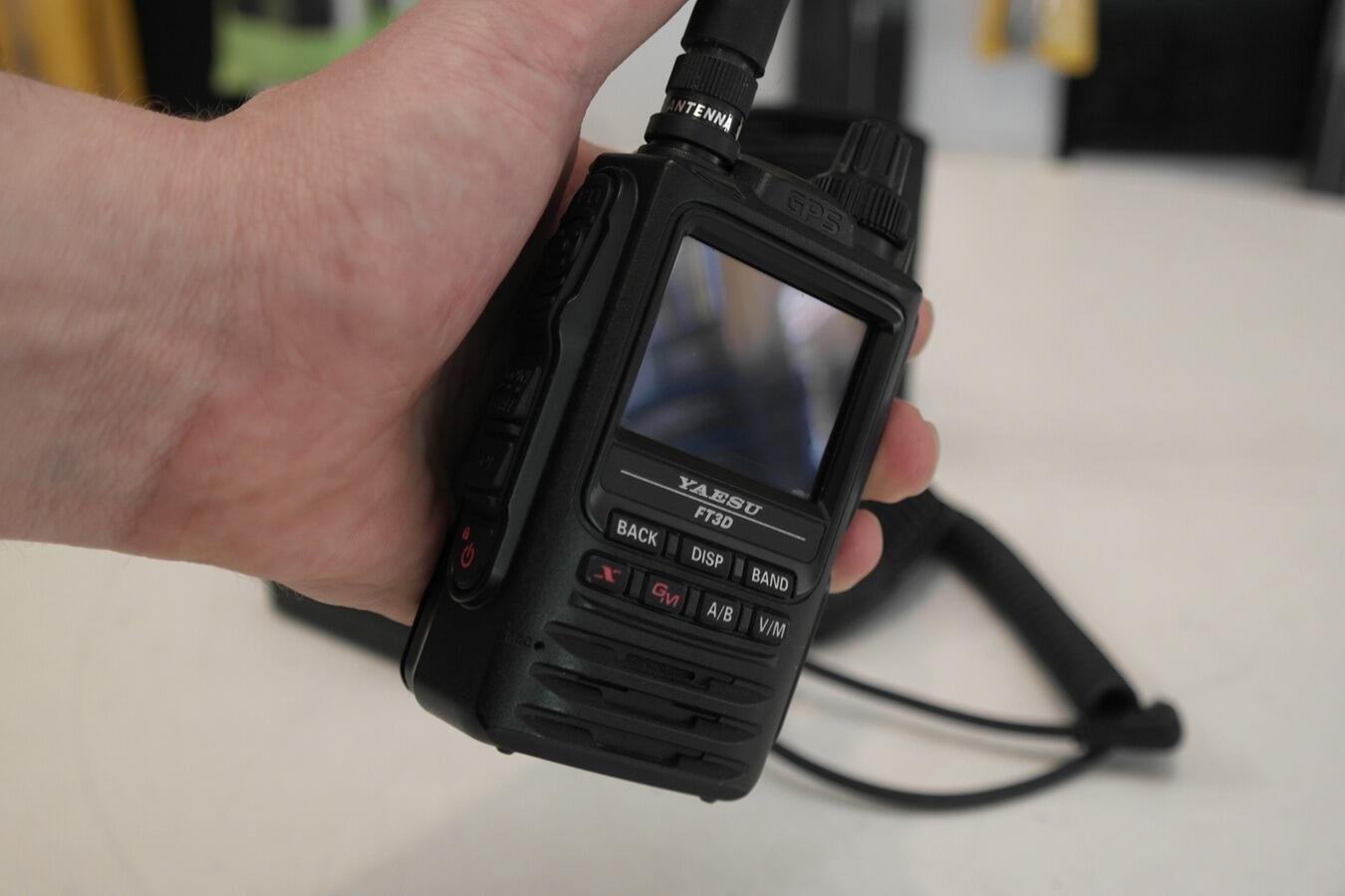 Yaesu FT3DE VHF UHF handheld controls detail