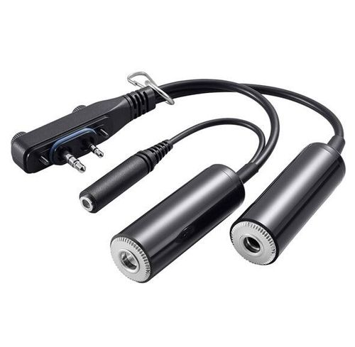 OPC-2401 headset adapter LWP connector to GA twin plug sockets