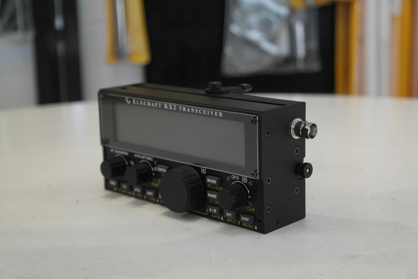 Elecraft KX2 display tuning controls and keypad close up