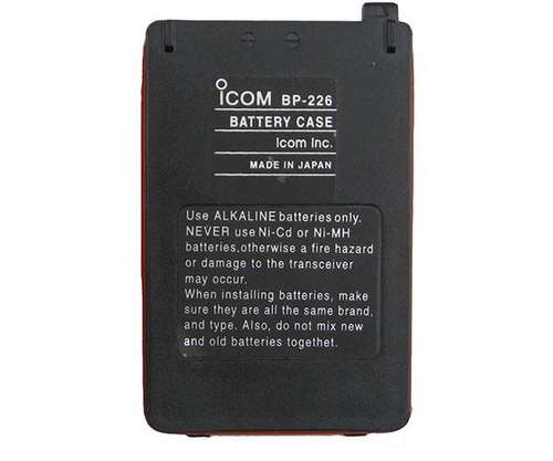 Icom BP-226 dry cell battery case for IC-M87, compatible with 5x AA cells.