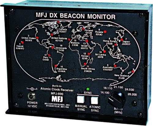 Mfj-890uk dx beacon monitor locked to MSF Rugby.
