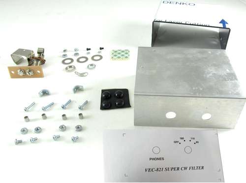 Vec-821kc vectronics metal case & knob set for super cw filter k