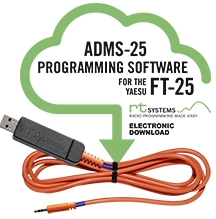 Yaesu ft-25 programming software and usb-55 cable, adms-25