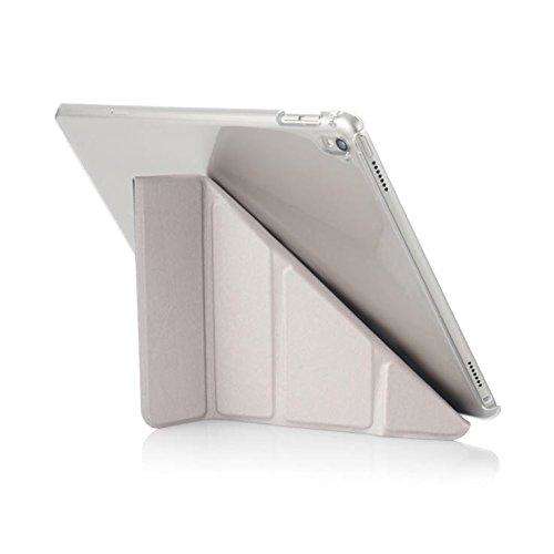 Pipetto ipad 9.7 (2017) case origami silver & clear (air 1 compatible)