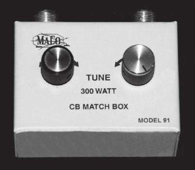 Maco 91 cb radio matching box - handles 300 watts maximum power.