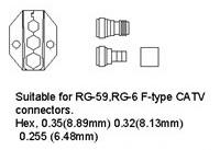 West Mountain Radio PWRcrimp Die Set - RG59, RG6, F type, CATV s1