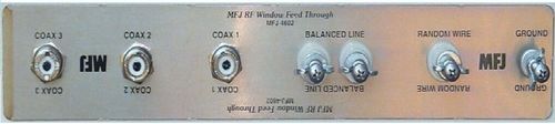 Mfj-4602 house window antenna feedthrough panel.