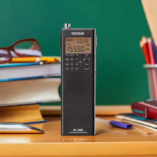 Tecsun PL-360 FM stereo, MW, SW PLL DSP world band receiver.