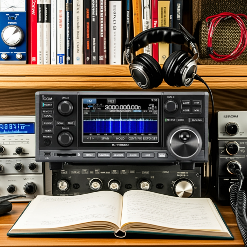 Icom IC-R8600 professional-grade SDR receiver setup