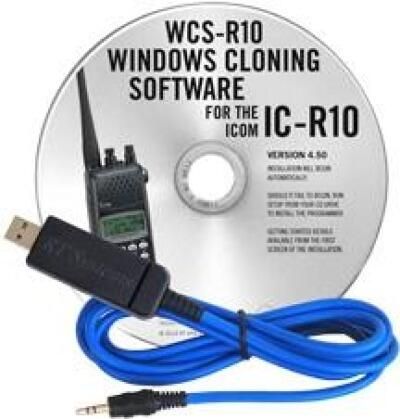 WCS-R10 Programming Software and USB-29A cable for the Icom IC-R10