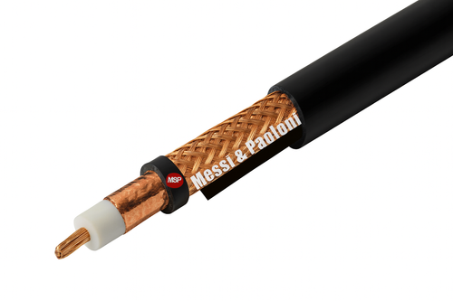 “Messi & Paoloni extra‑flexible 50‑ohm professional coaxial cable with stranded core”