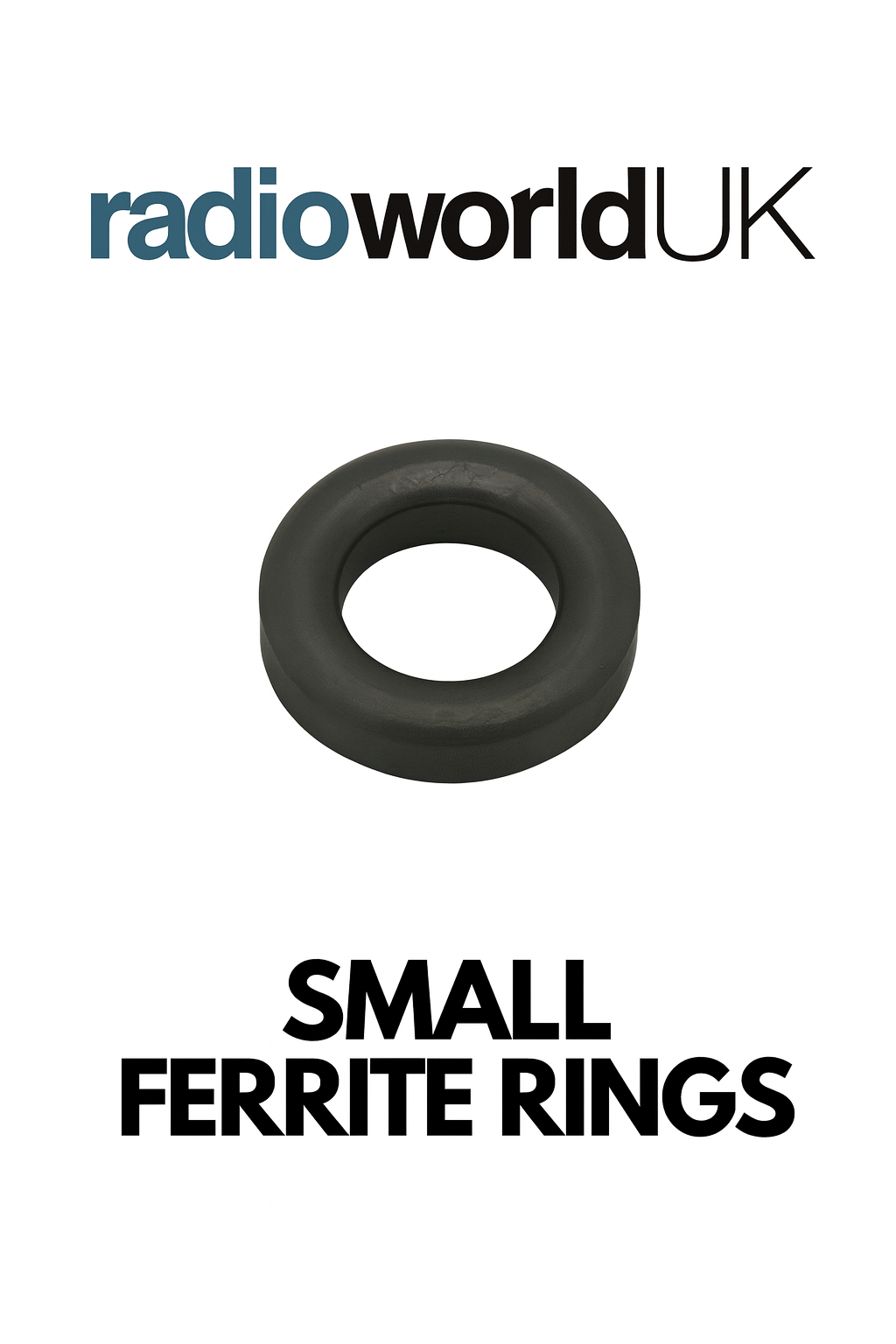 Small ferrite ring 3 cm diameter for EMI/RFI suppression in cables and electronics