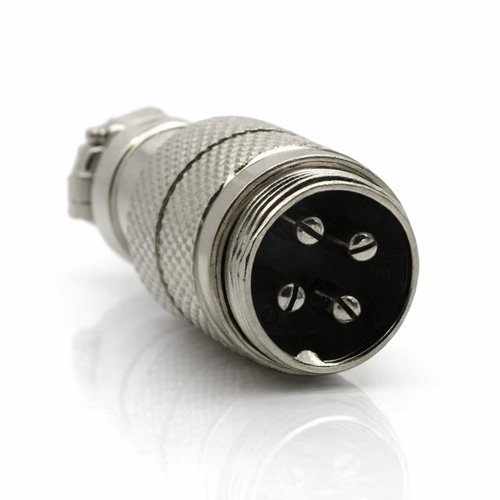 4‑pin in‑line microphone plug with threaded shell for audio devices – Radioworld UK