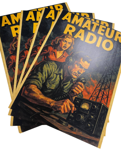 A3 amateur radio shack poster vintage artwork - Radioworld UK