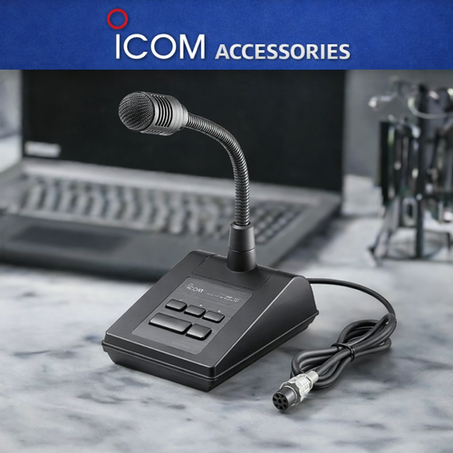 Icom SM‑50 Desktop Microphone – Genuine Icom Accessory for HF Base Stations