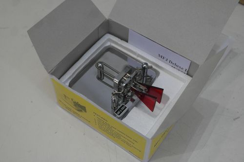 MFJ-564 Deluxe iambic Morse code paddle key in chrome