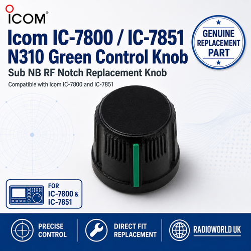 Icom IC-7800 IC-7851 N310 Green Control Knob Sub NB RF Notch - Radioworld UK