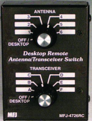 MFJ-4724 4-position Desk/Remote Antenna/Transceiver Swit