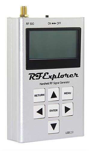 Rf-explorer - handheld 6ghz rf signal generator - cw, sweep and tracking generator capabilities - spectrum analyzer