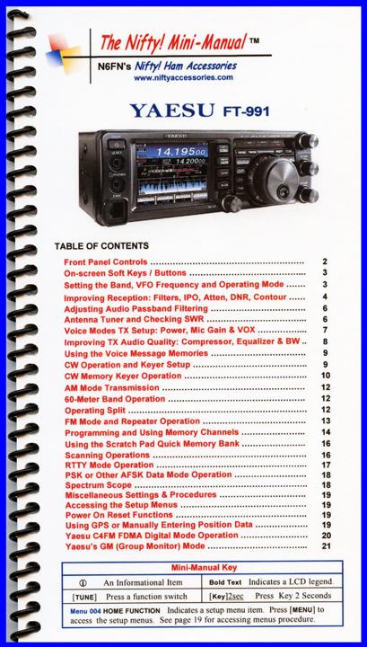 Buy Nifty Mini Manual Yaesu FT 991 At Radioworld UK