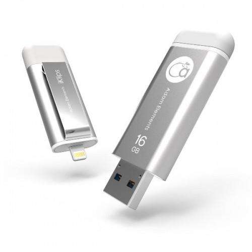 Iklips 16gb iphone,ipad memory key usb 3.0 silver
