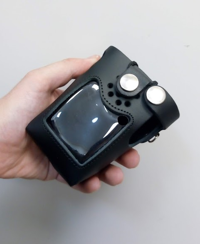Icom ic-m87 black leather case