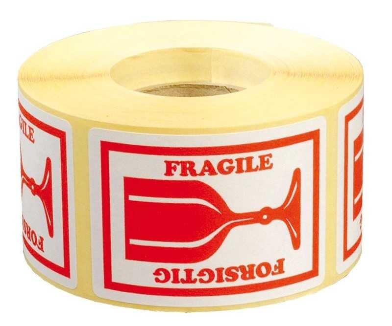 Etiket forsigtig fragile