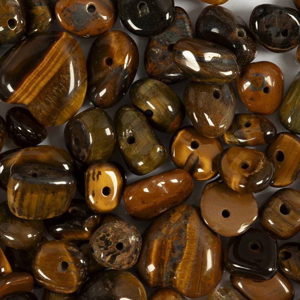 Krystlperler Tigerøje 7-12 mm