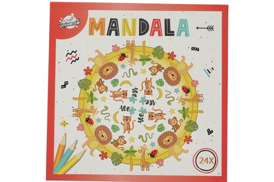 Malebog 20,5x20,5 cm Mandala