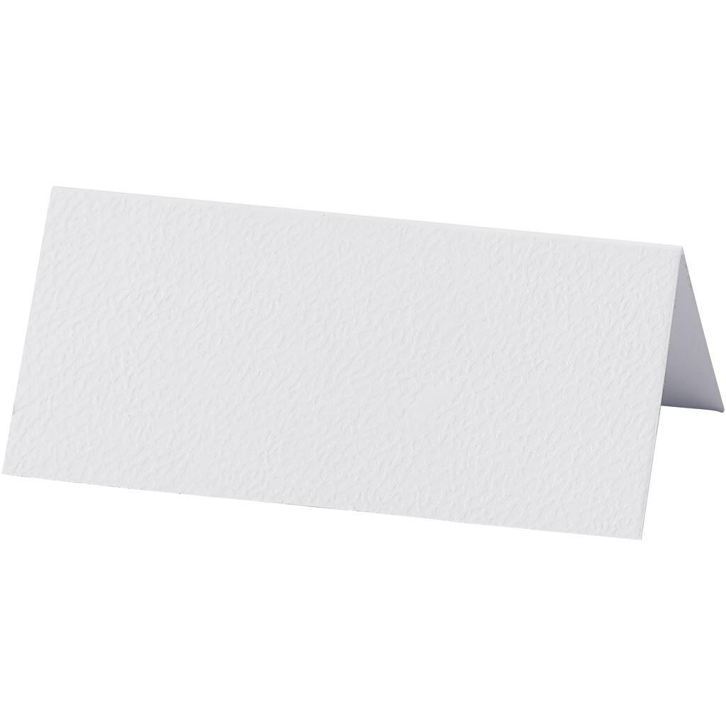 Bordkort hvid 9x4 cm 20 stk.