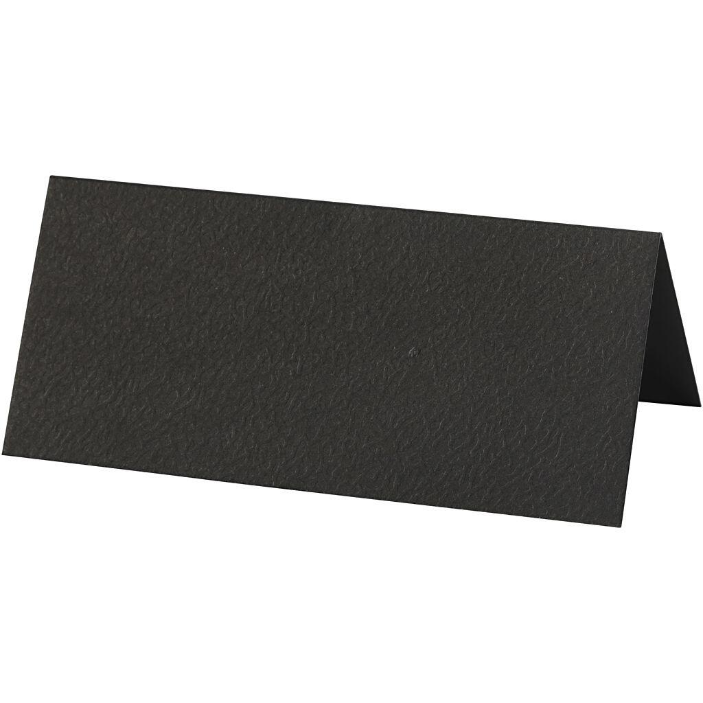 Bordkort sort 9x4 cm 20 stk.