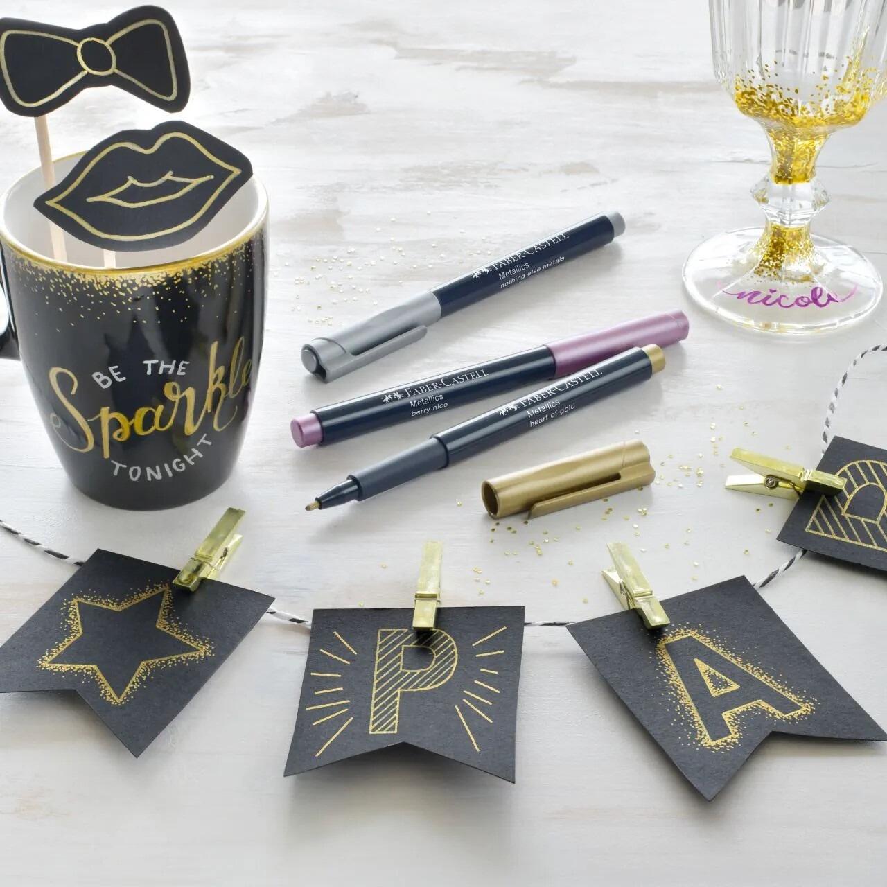 Metallics Marker Faber-Castell 6 stk.