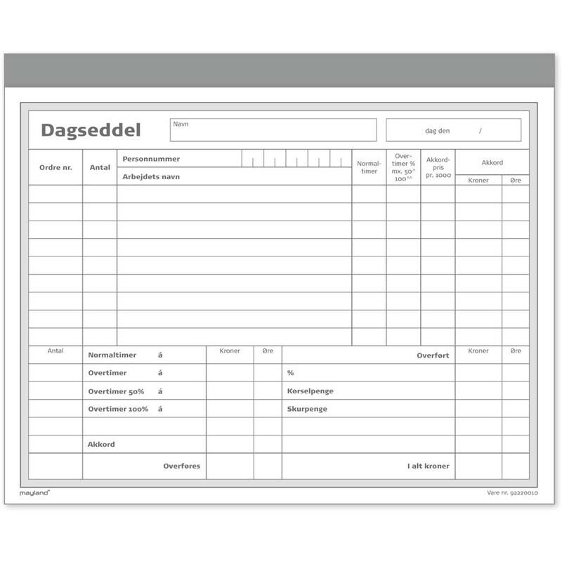 Dagseddelbog 2x50 bl. 2026