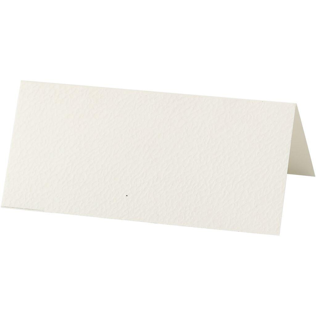 Bordkort råhvid 9x4 cm 20 stk.