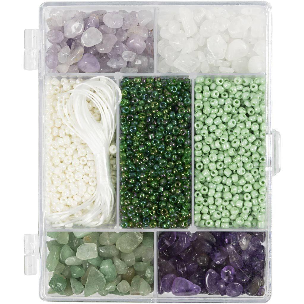 DIY Smykke mix Grøn, lyserød